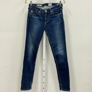 AG Adriano Goldschmied The Stilt Cigarette Leg Jeans Dark Wash Blue 26R Slim Fit